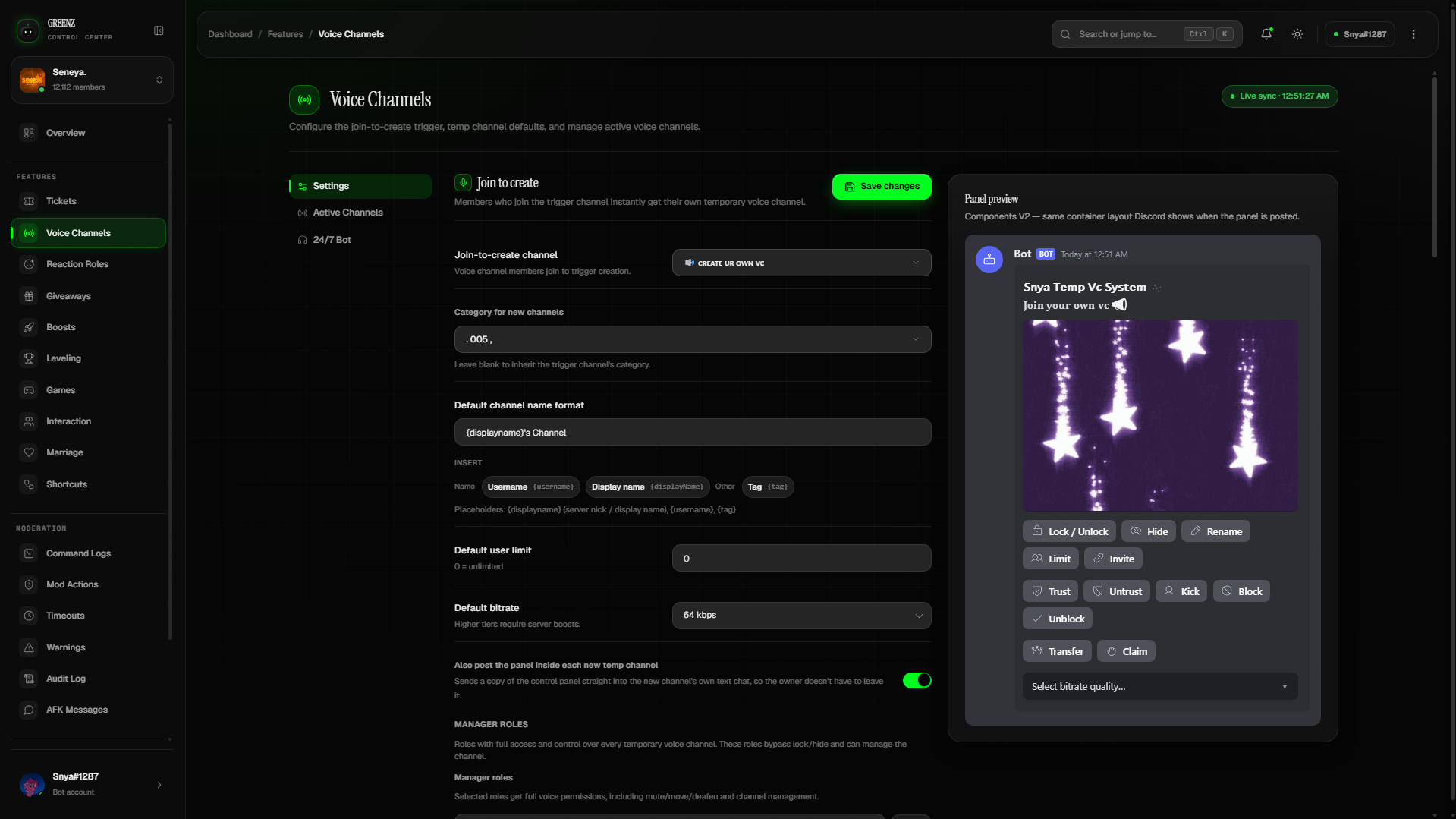 Voice screenshot